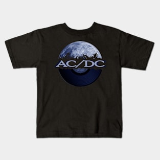 ACxDC blue moon vinyl Kids T-Shirt